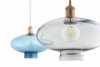 Szklana lampa wisząca TRESCO 8981 Argon Dymione Szkło Miedziane detale